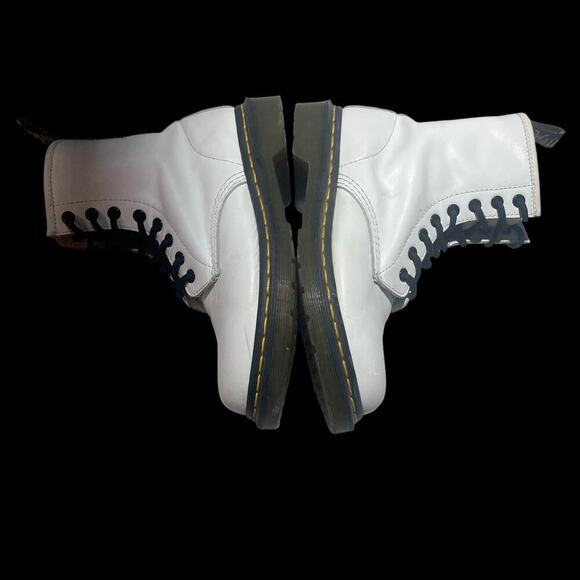 Dr. Martens 1460 Smooth Leather Boots in White - Women's Size 6/EU 37 - Picture 8 of 14